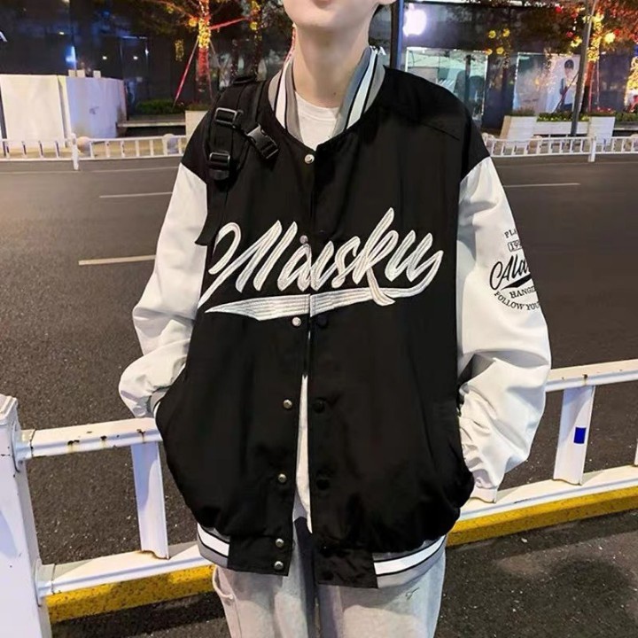 ÁO BOMBER JACKET Form Rộng Chất Vải Gió Dù, ÁO KHOÁC MUSKY Unisex Nam Nữ PIGI STORE Mã 19