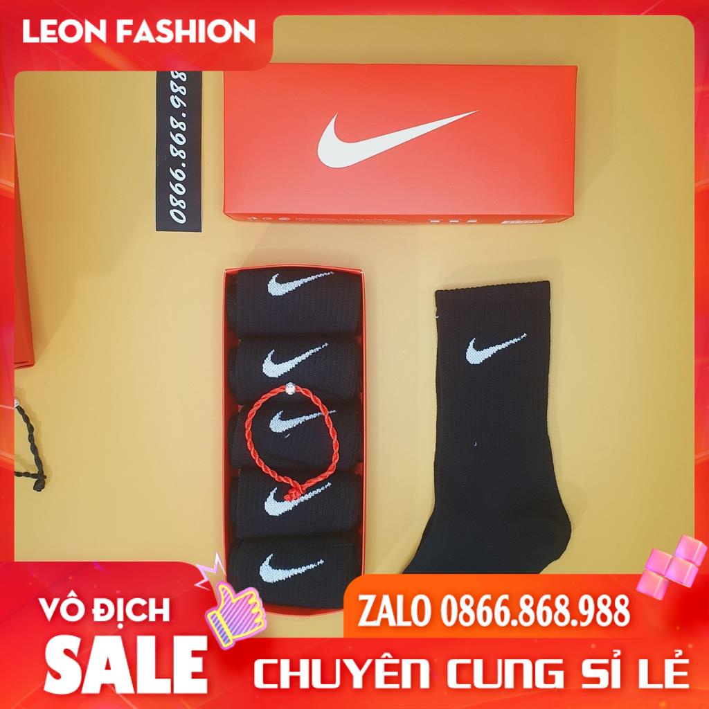 Hộp Tất Vớ NIKE 5 Đôi Cổ Cao Nam Nữ Thể thao Dệt kim Cao cấp Hàng 1:1 QUÀ TẶNG - Kho sỉ tất