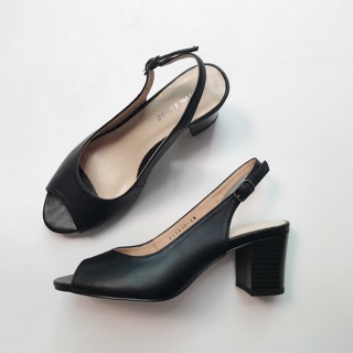 Giày sandal trụ 5p da thật PRIVE