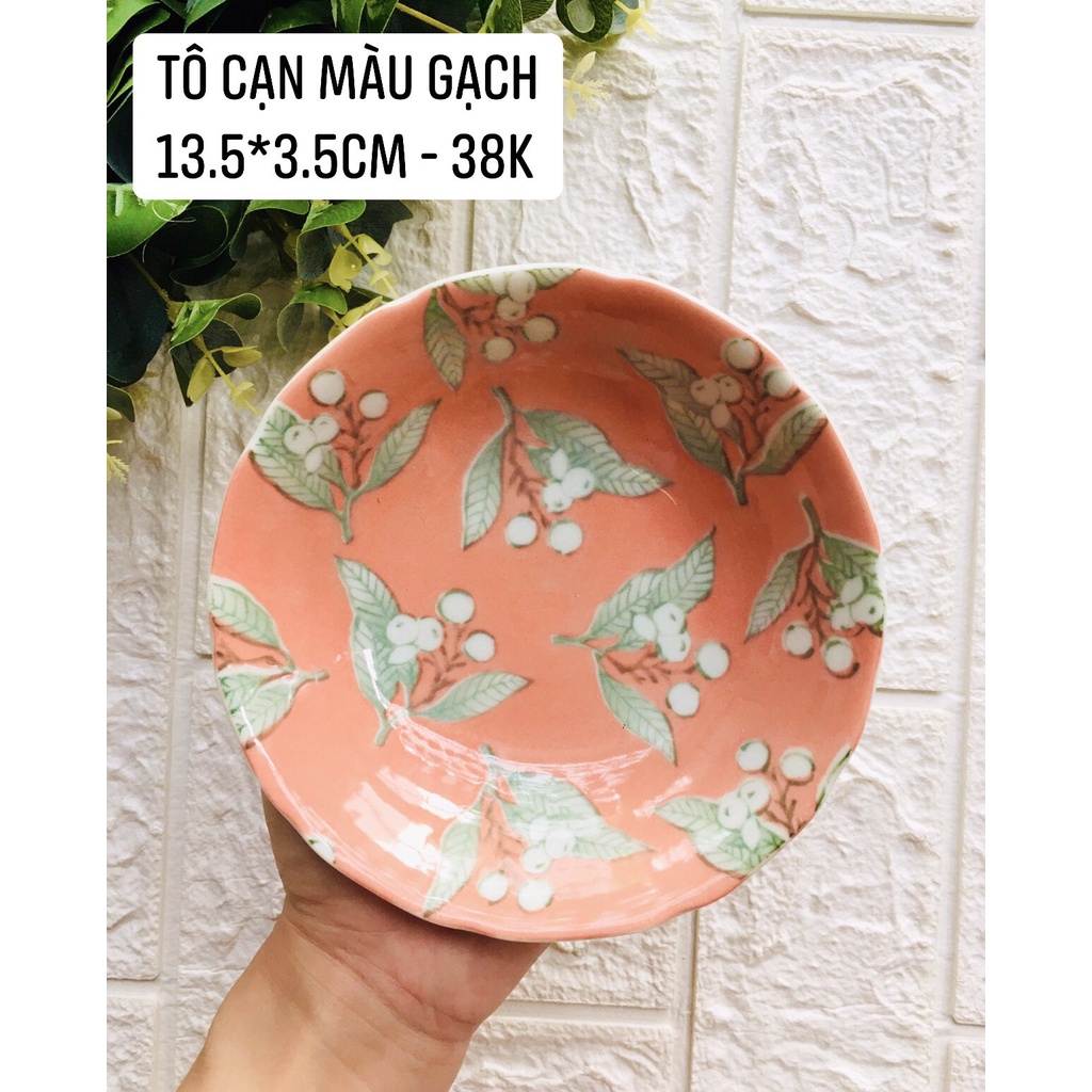 GỐM NHẬT - SET BÀN ĂN TÔ ĐĨA CHÉN PHỐI MÀU CAM