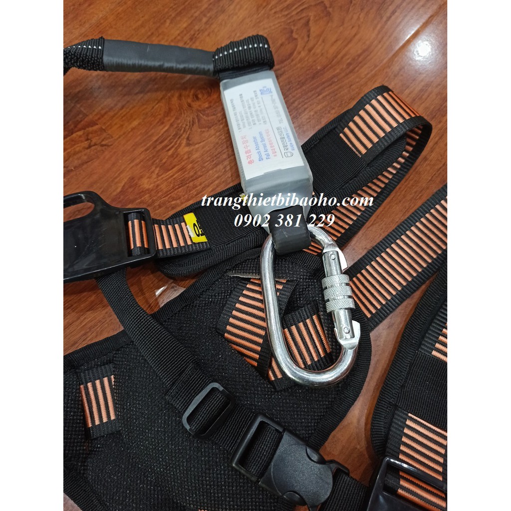 Dây an toàn thân Hàn Quốc kiểu Kujie 2 móc nhôm (dây đàn hồi)-đệm lưng-đệm vai