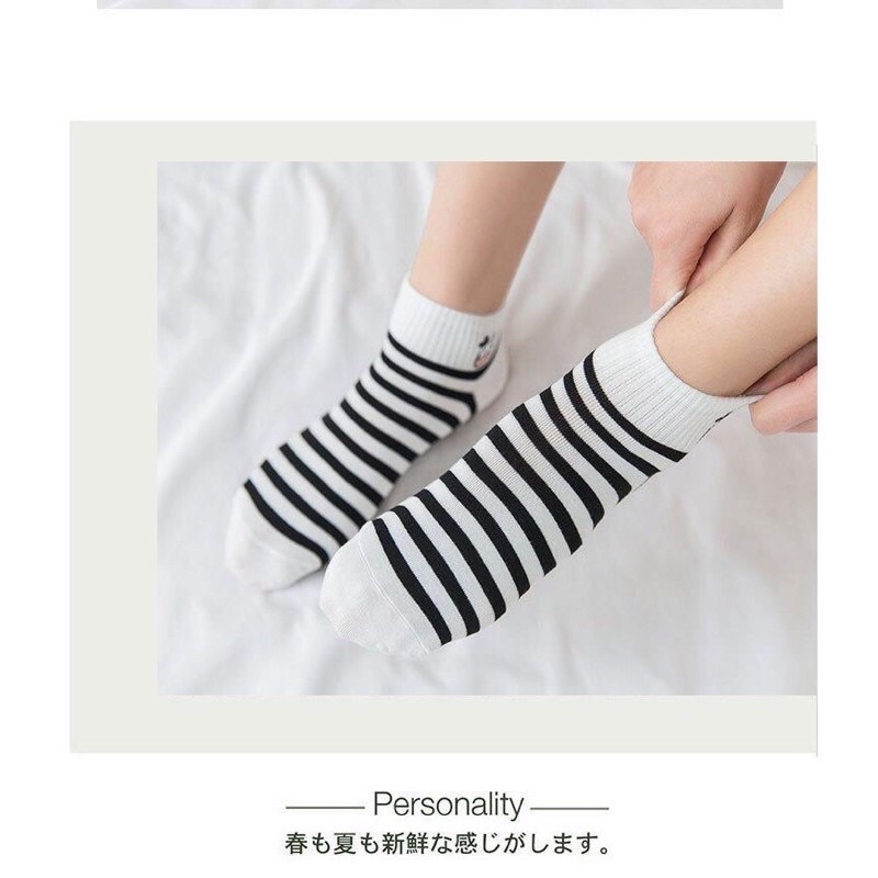 Tất chân hoạ tiết hoạt hình dễ thương, vớ unisex