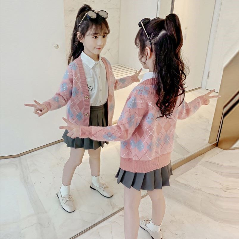 Áo Khoác Cardigan Dệt Kim Thời Trang Mùa Thu Cho Bé