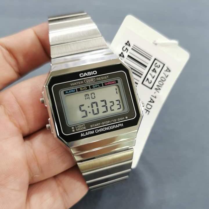 Đồng hồ nam nữ casio A700W-1ADF - A700WG-9ADF - A500WA-1DF - A500WA-7DF Chống Nước 5