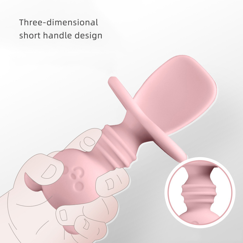 Set muỗng và nĩa silicon chống đỗ an toàn cho bé