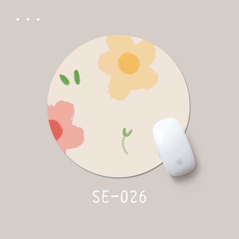 Đệm Lót Chuột Máy Tính Hình Tròn Dày Dặn Chống Bẩn Kiểu Hoạt Hình Dễ Thương