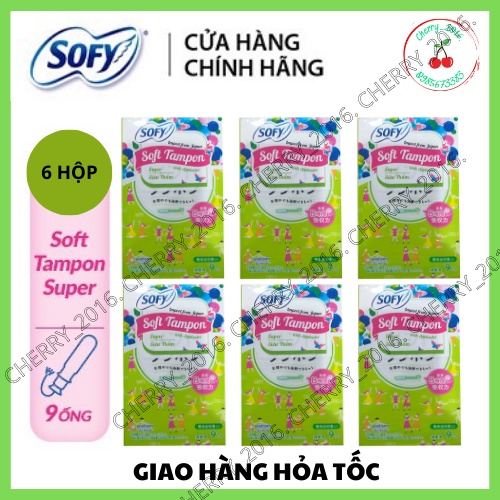 Băng vệ sinh SOFY TAMPON-Hộp 9 ống-Combo 6 hộp