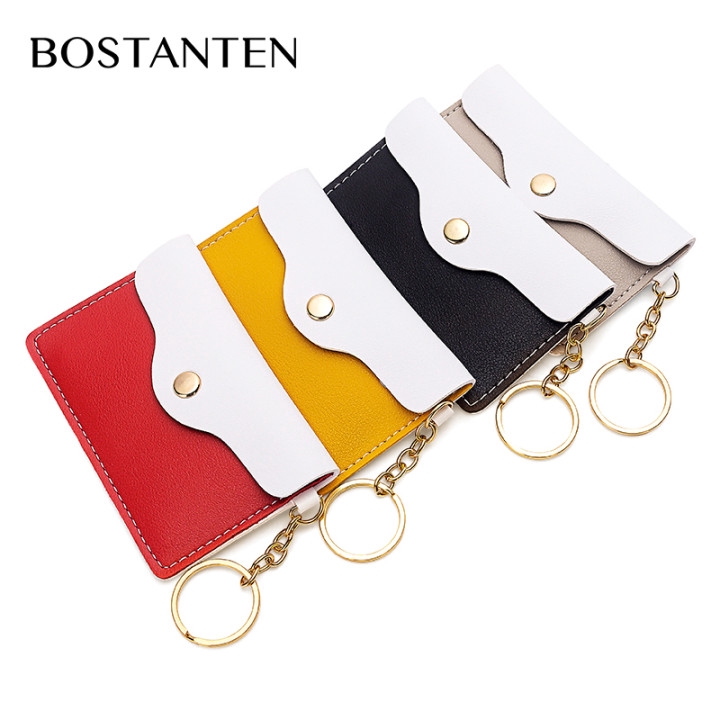 Ví BOSTANTEN đựng chìa khóa / tiền xu kiểu dáng mini dễ dàng bỏ túi
