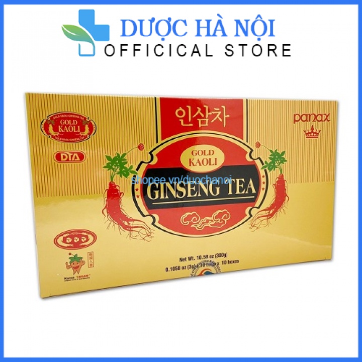 Trà nhân sâm Gold Kaoli Ginseng Tea Hộp 100 gói tăng cường sức khỏe - Nguyên liệu nhập khẩu Hàn Quốc