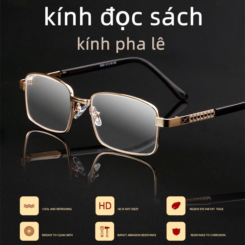 COD】Kính lão viễn thị có độ sẵn 1-6 độ, thấu kính pha lê, kính nam nữ cao cấp cho người già,bền, chống ánh sáng xanh
