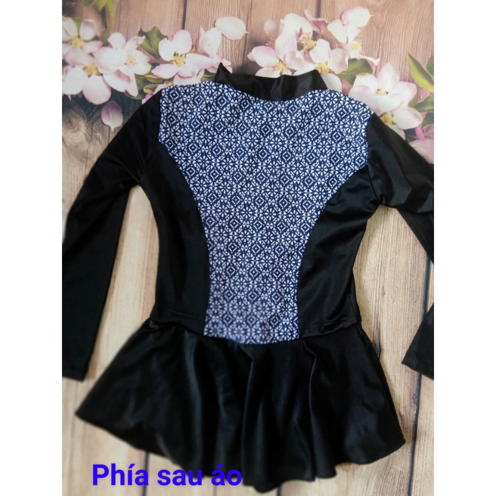 ĐỒ BƠI TAY DÀI NỮ CHỐNG NẮNG CÓ QUẦN VÁY RẤT TIỆN LỢI HỌA TIẾT XINH XẮN THỜI TRANG HÀNG CAO CẤP CHẤT VẢI BAO ĐẸP | BigBuy360 - bigbuy360.vn