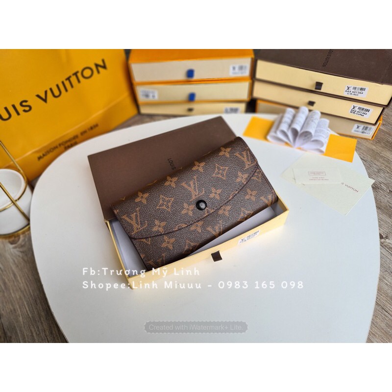 Ví dài hoa nâu cúc màu