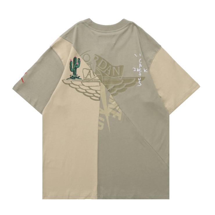 Áo thun ngắn tay họa tiết Air Jordan 6 x Travis Scott phối màu cá tính thời trang