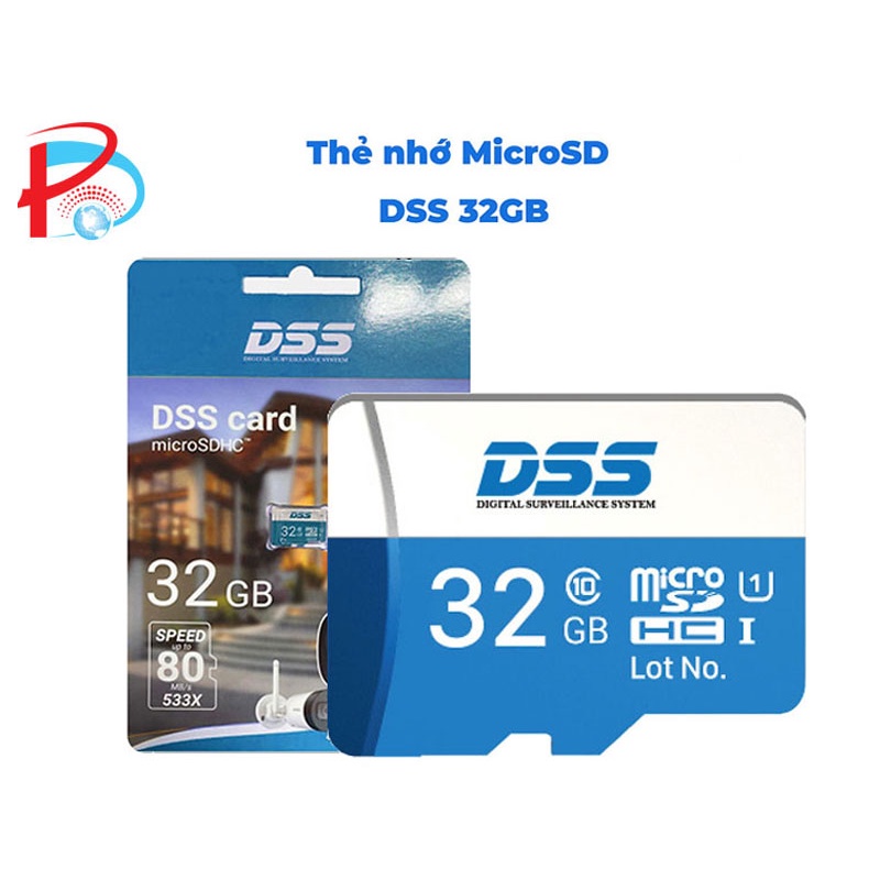 Thẻ Nhớ Mirco SD DSS 32Gb Class 10 Chuyên Ghi Hình Cho Camera, Máy Ảnh và Điện Thoại - Hàng Chính Hãng
