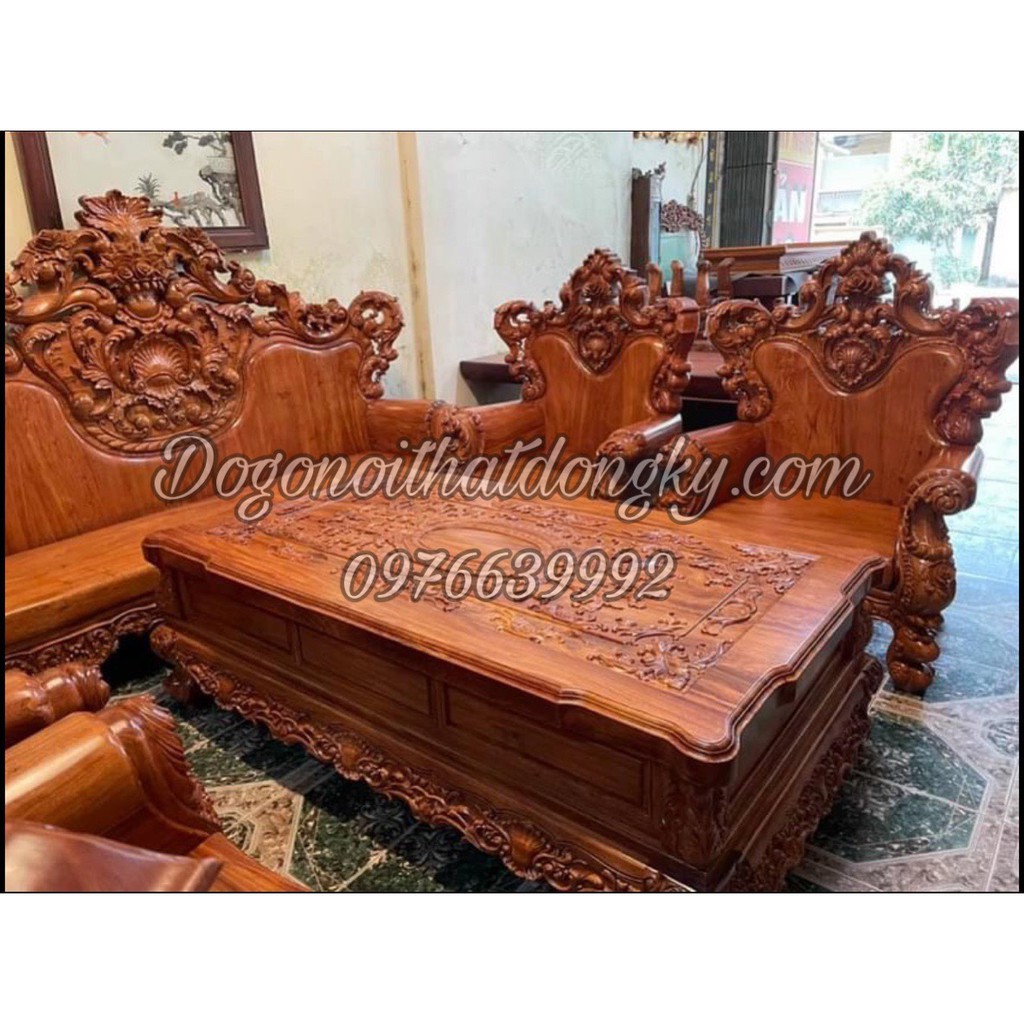 Bộ bàn ghế hoàng gia gỗ đẹp mẫu tân cổ điển