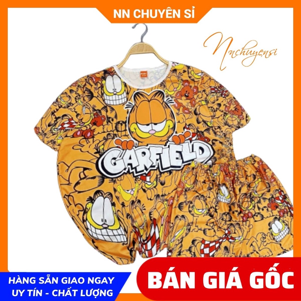 Đồ bộ thun đùi cho bé mặc nhà size đến 70kg chất thun mềm mịn mát in hình Hoạt hình dễ thương DBRBD FULL SIZE