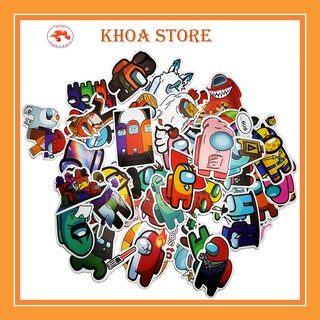 Sticker Among Us hot nhất chống nước hình dán xe vali laptop mũ bảo hiểm bàn học nhạc cụ ván trượt