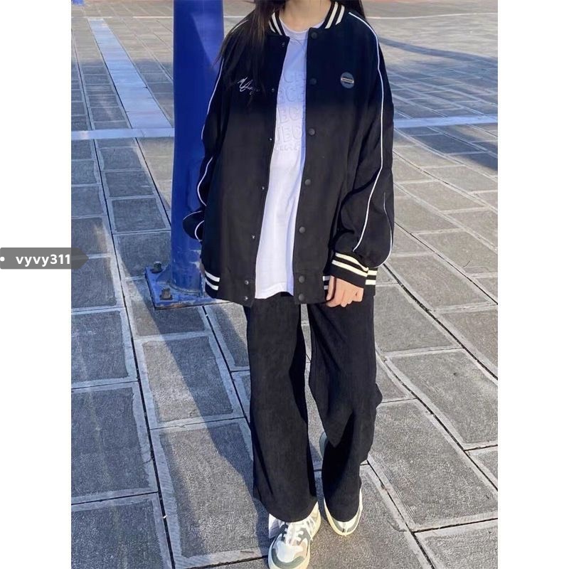 Áo Bomber Unisex Nam Nữ 2 Màu Tay Viền Form Rộng