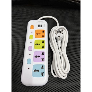 Ổ điện đa năng 4 ổ cắm 2 usb dây 3m