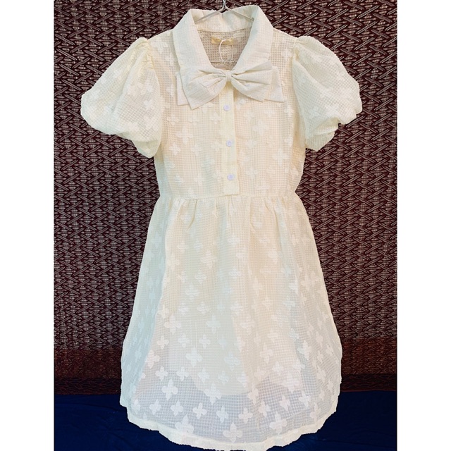 Váy babydoll kem hai lớp [có sẵn]