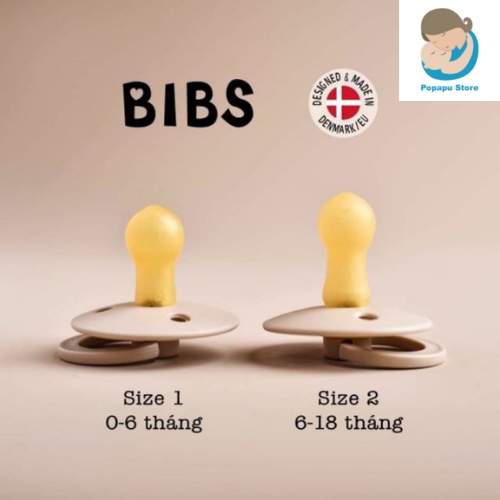 Ti Giả BIBS Đan Mạch Chính Hãng Cho Bé Kèm Nắp Trứng Hoặc Hộp Đựng shop Popapu