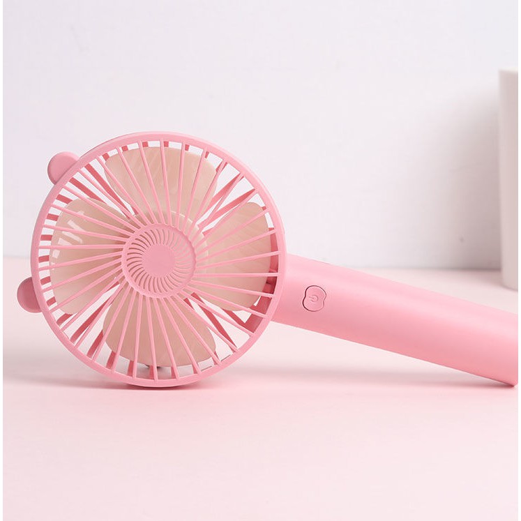 QUẠT MINI CẦM TAY TÍCH ĐIỆN, TAI THỎ CÓ CHỖ ĐỂ ĐIỆN THOẠi | BigBuy360 - bigbuy360.vn