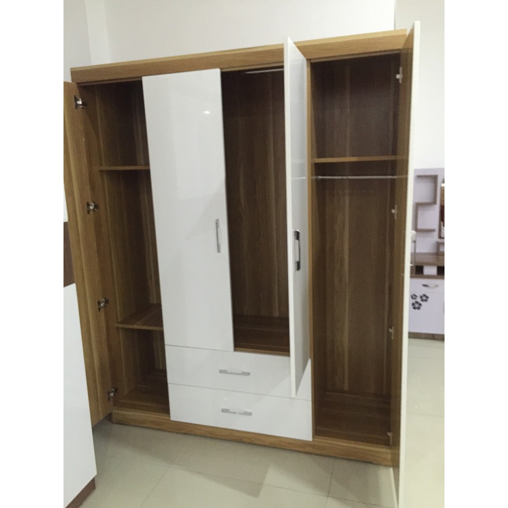 Tủ quần áo gỗ MDF 4 cánh