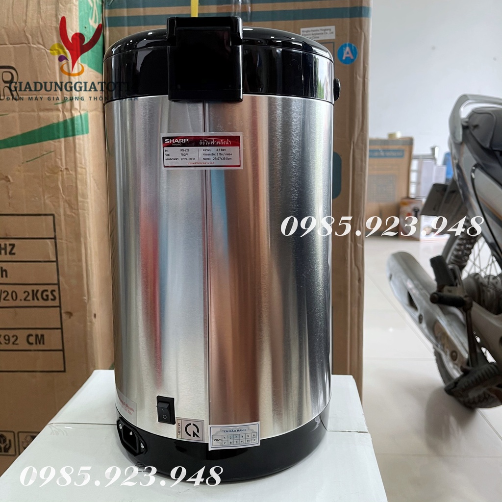 Bình Thủy Điện Sharp KS-229 dung tích 4.8 Lít-Công suất 750W-Giữ ấm, đun sôi nhanh- Bảo hành 12 tháng toàn quốc