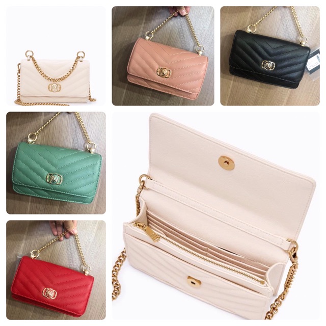 [LL20FBF054] Túi LYN Quai Xích Viền Chỉ ADA HANDBAG