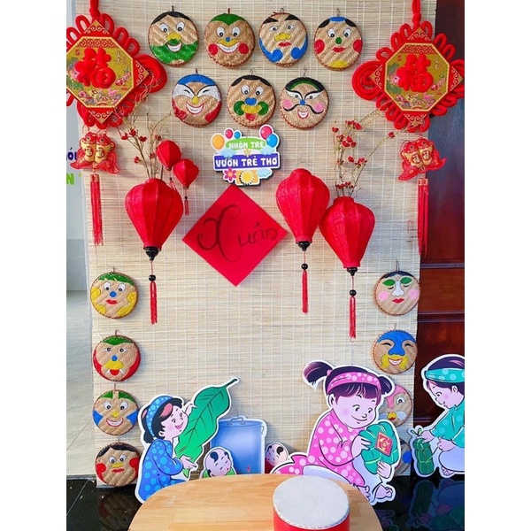 Mành tre trắng treo tường, mành treo trang trí đủ size Mây Tre Đan Thuỷ Khanh