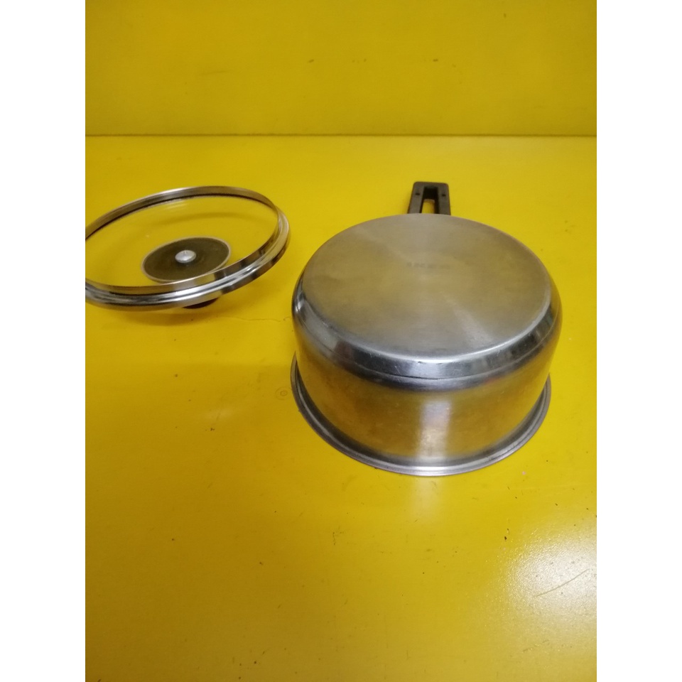 Quánh inox nội địa Nhật, size 15cm, cao 7cm (mã 803), Dùng được bếp từ