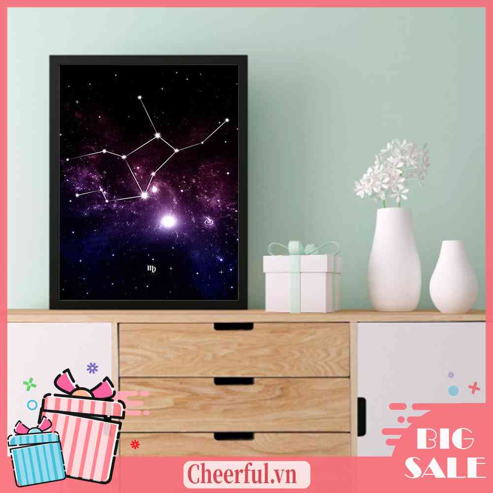 Tranh Đính Đá Kim Cương Toàn Bộ 5D DIY Hình 12 Cung Hoàng Đạo