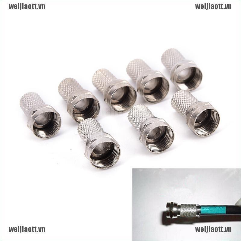 Bộ 10 đầu nối F RG6 dạng xoắn vít dành cho cáp đồng trục vệ tinh virgin sky TV