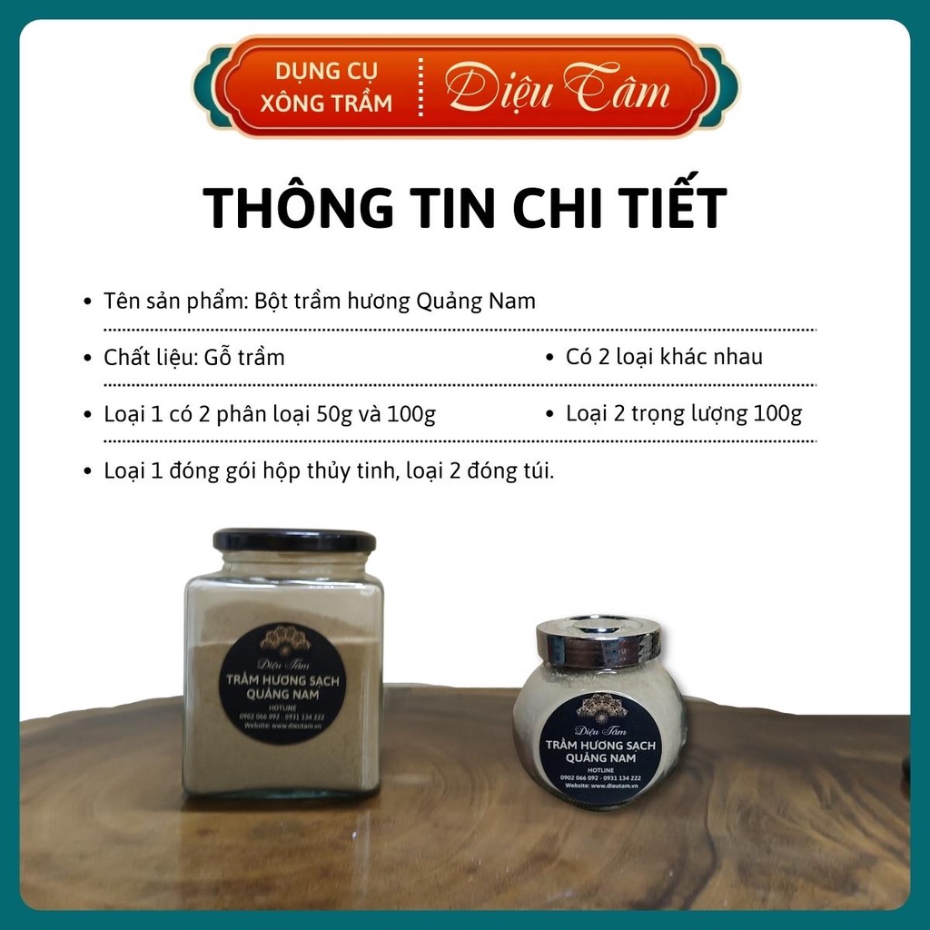 100g Bột Trầm Sạch, Trầm Hương Sạch 100% Tự Nhiên
