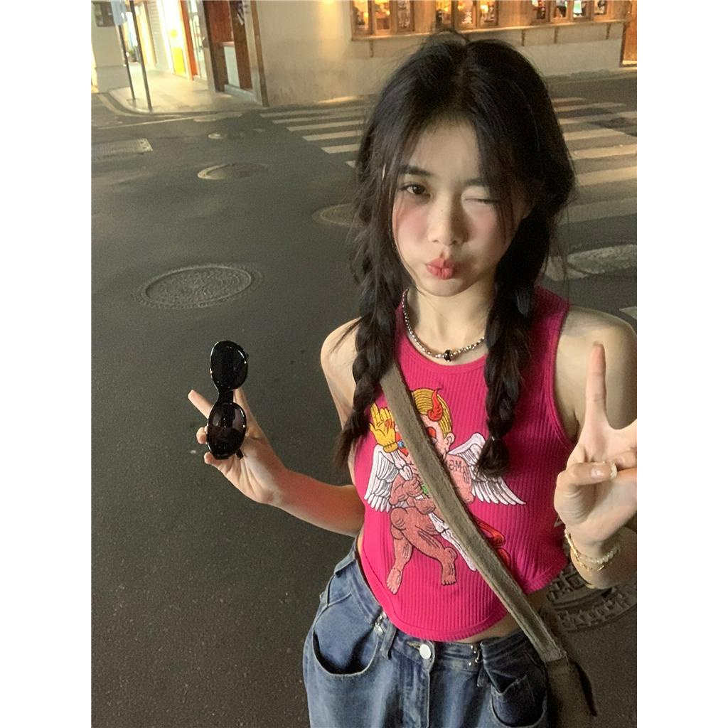 Áo Dây Nữ Cộc Tay In Chữ Slimmer Look 63482