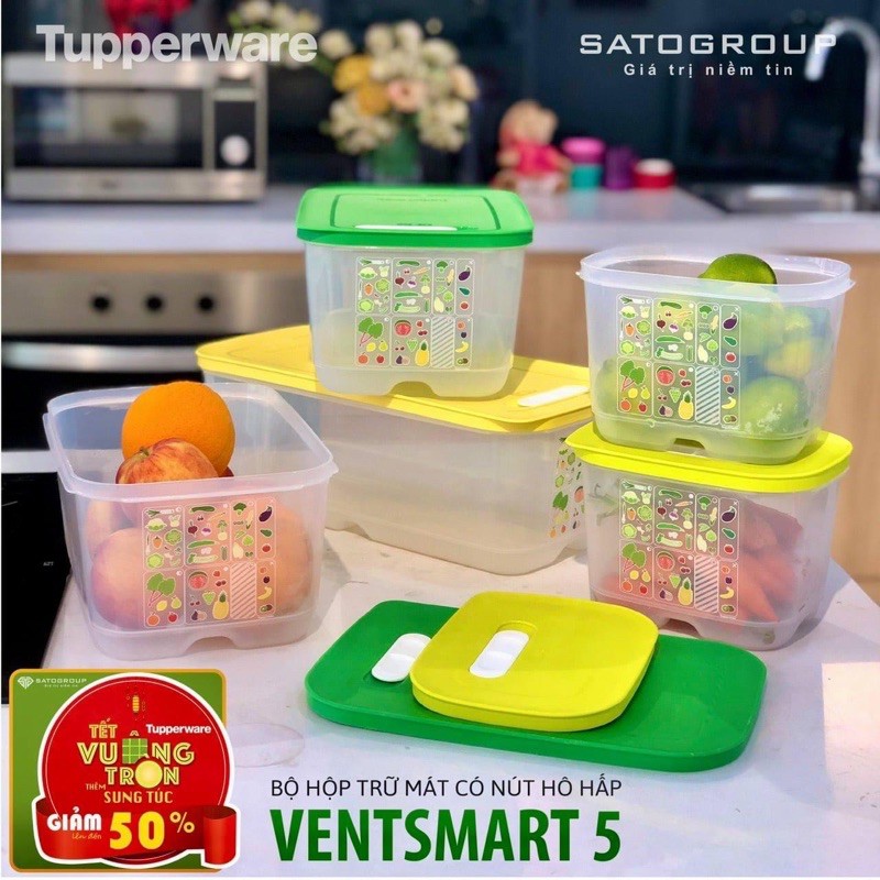 Tupperware - Bộ trữ mát cao cấp Vensmart 5 hộp