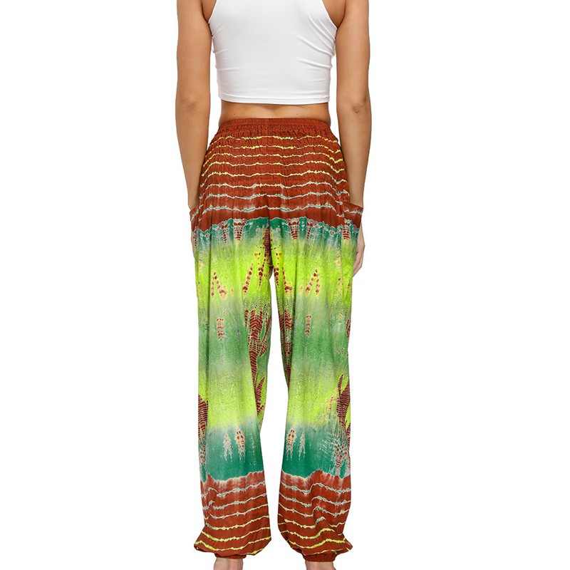 Quần Dài Ống Rộng In Họa Tiết Phong Cách Bohemian Dành Cho Nữ | BigBuy360 - bigbuy360.vn