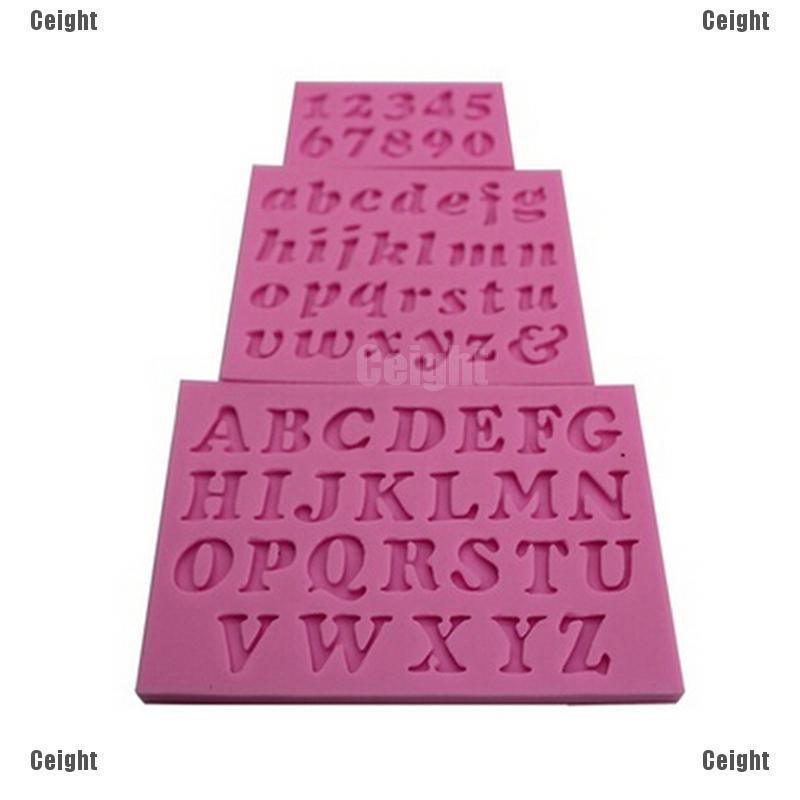 Set 3 Khuôn Silicone Làm Bánh Hình Chữ Cái & Số Mini