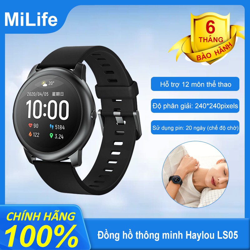 [Mã 11ELSALE hoàn 7% đơn 300K] Đồng hồ thông minh Haylou Solar LS05/LS05S