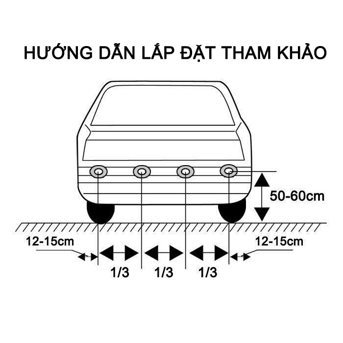 BỘ CẢM BIẾN LÙI 4 MẮT, cảnh báo va chạm Ô TÔ | BigBuy360 - bigbuy360.vn