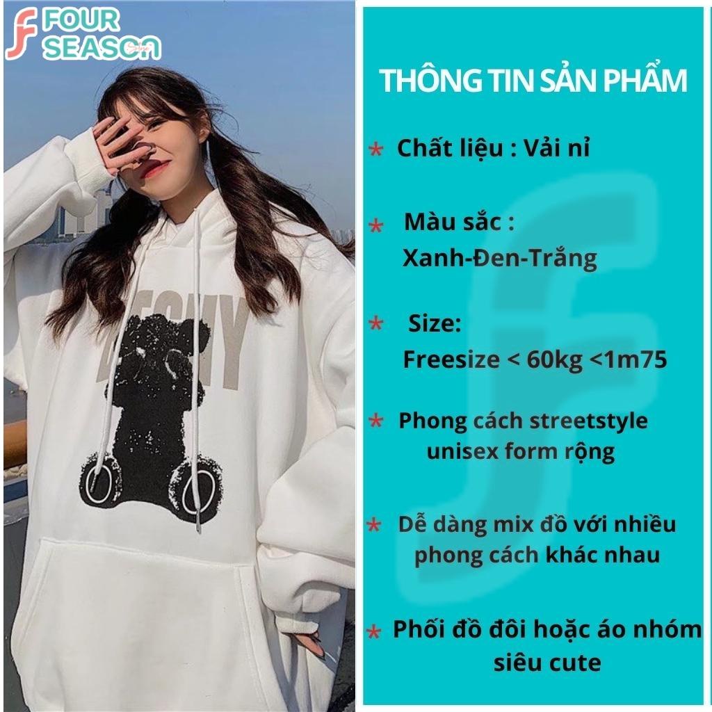 Áo khoác hoodie unisex form rộng HD02 FS ulzzang hottrend streetstyle nam nữ in hình chất độc lạ chất vải mịn mềm