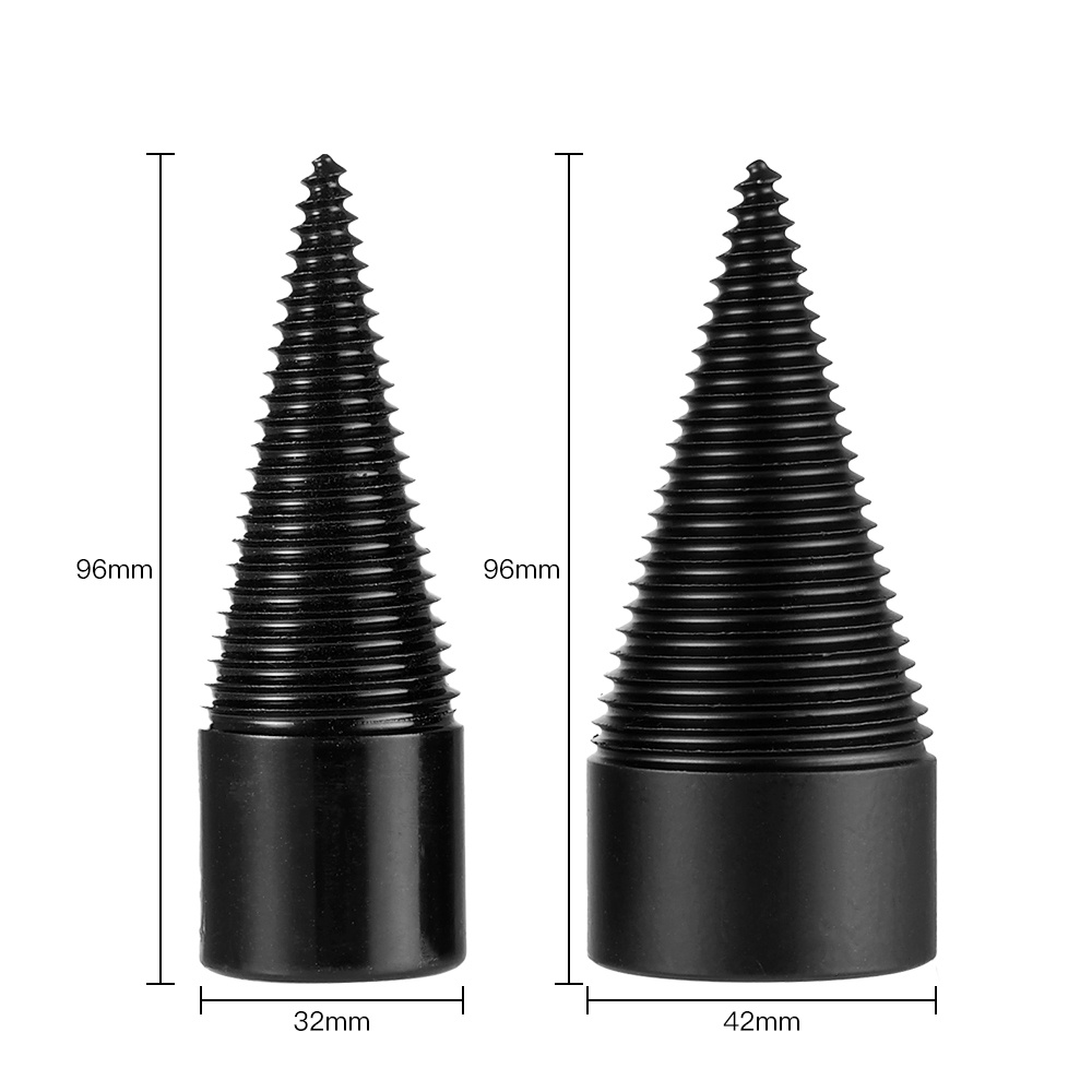 Mũi khoan tách củi gỗ EKEZ bằng máy có ren mở rộng 42mm và chuôi lắp thông dụng tiện lợi