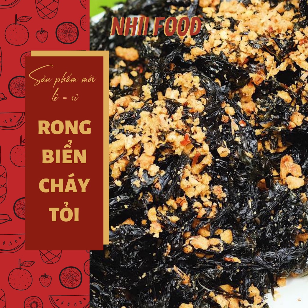 200GR Rong biển cháy tỏi mè NHII FOOD thực phẩm sạch nhà làm