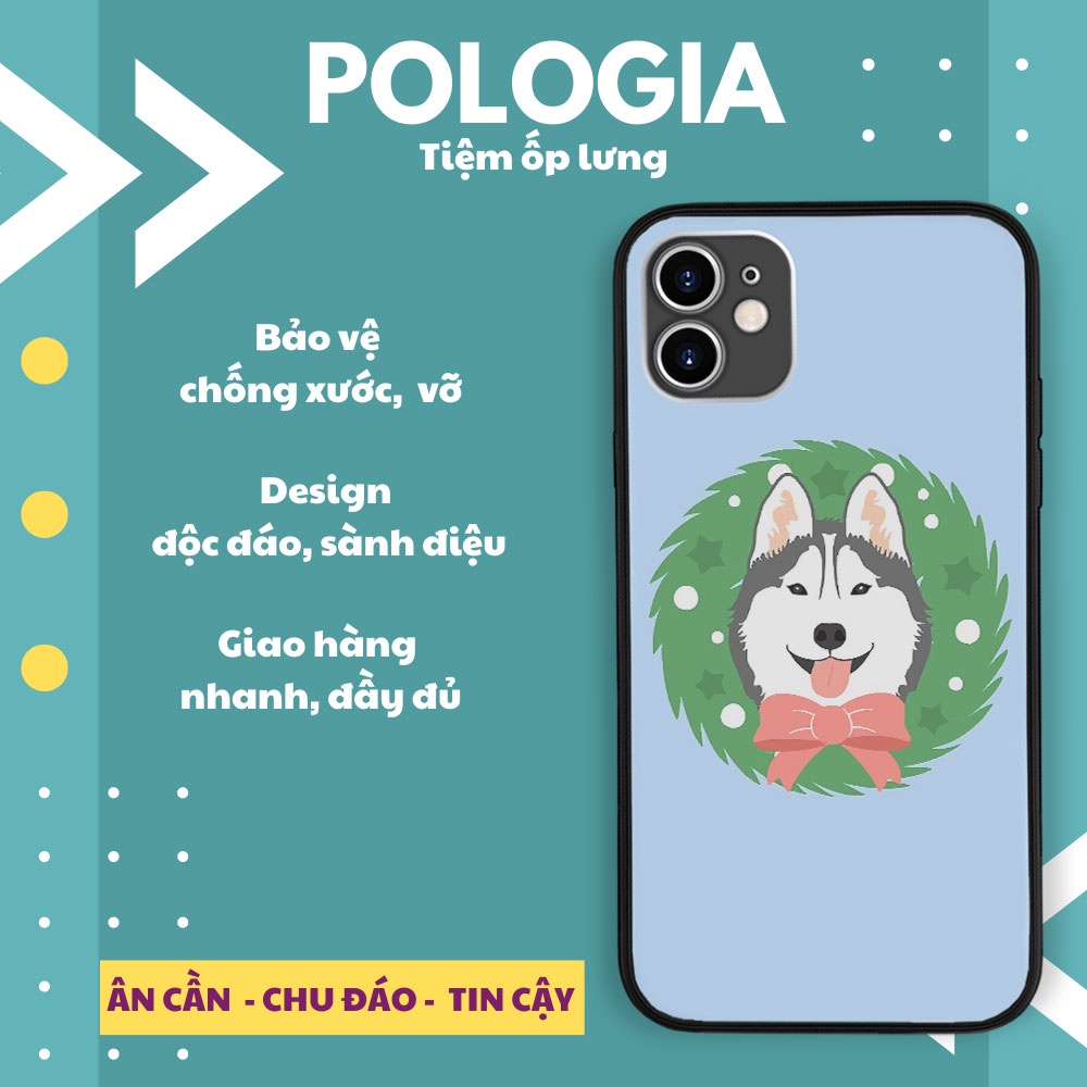 Ốp điện thoại HUSKY SIBERIAN CHRISTMAS WREATH POLOGIA độc đáo cho iPhone 6 -14-LAK0021811