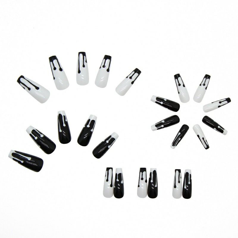Nailbox đen trắng cá tính