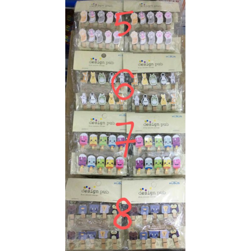 Set 10 Kẹp gỗ trang trí tặng dây thừng