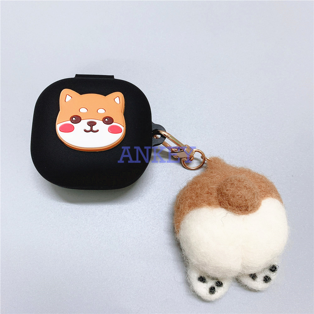 Samsung Galaxy Buds Live / Buds Pro / Buds + / Buds Plus Case Vỏ silicon hình chó corgi đựng hộp tai nghe