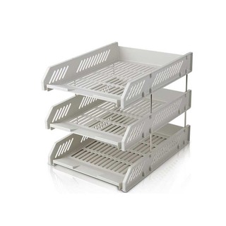 Khay tài liệu 3 tầng nhựa tốt bền đẹp - Khay đựng giấy tờ 3 tầng nằm ngang