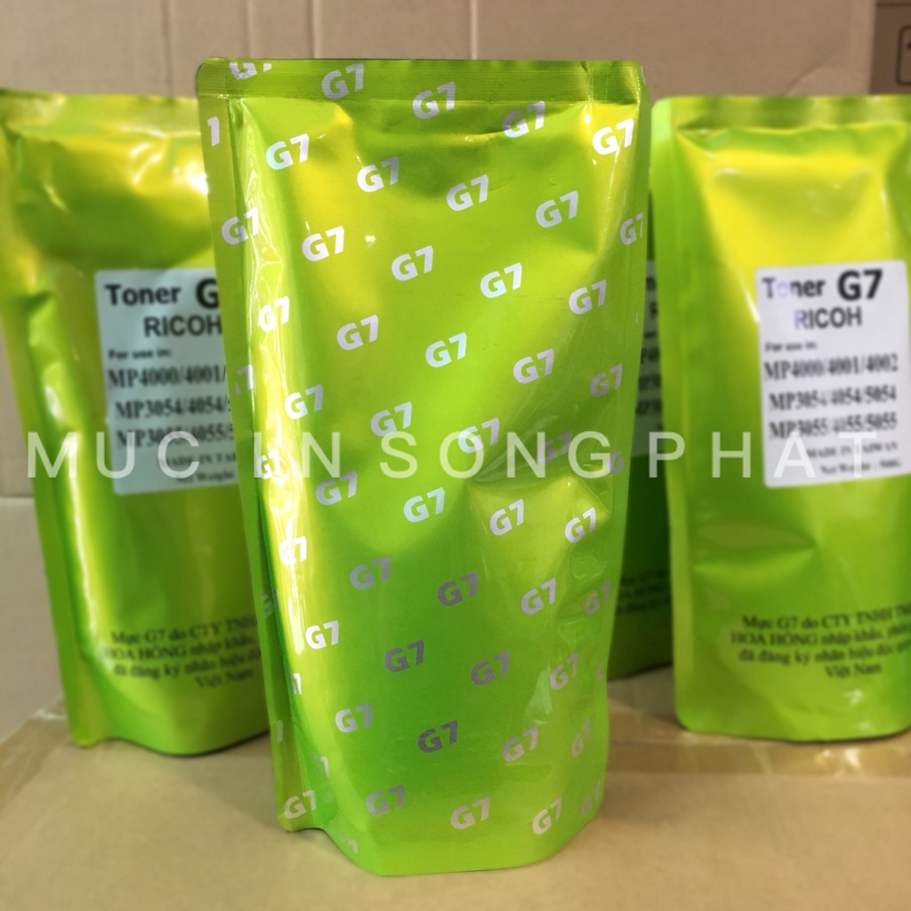 Mực gói Ricoh G7 bao xanh 500G dùng cho máy Ricoh MP 4000/4001/4002/ MP 3054/4054/5054/ MP 3055/4055/5055