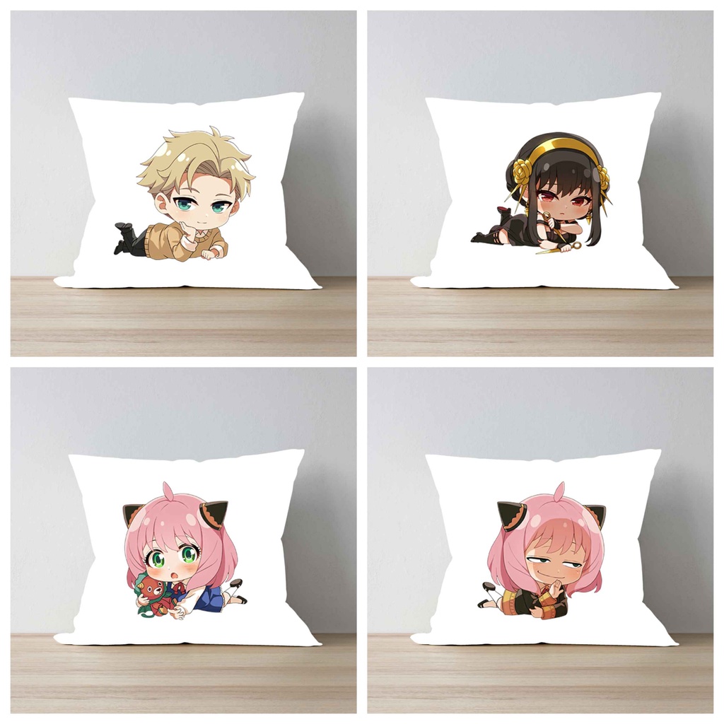 Gối IN HÌNH SPY x Family ver nằm gia đình điệp viên anime chibi xinh xắn dễ thương tiện lợi xinh xắn êm ái